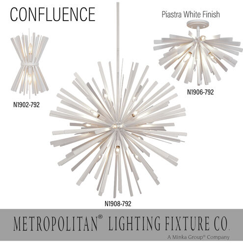 Confluence 6 Light 20 inch Piastra Gold Flush Mount Ceiling Light